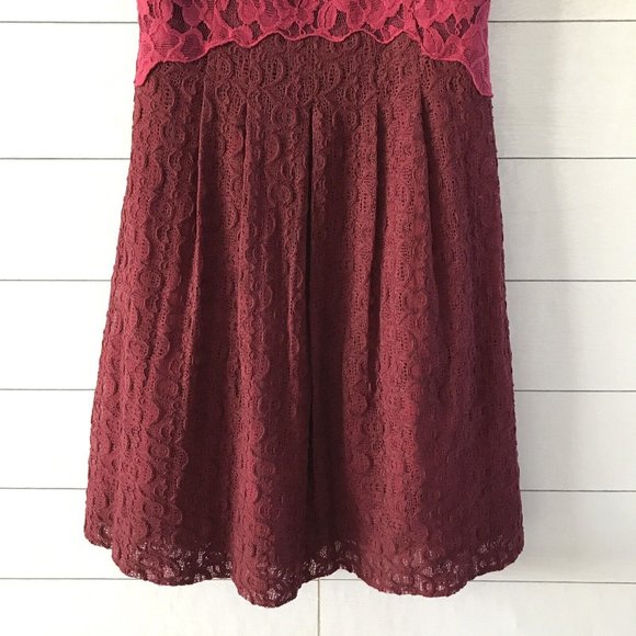 Anthropologie Moulinette Soeurs Carmindy Dress Red Lace Sleeveless - Picture 5 of 10
